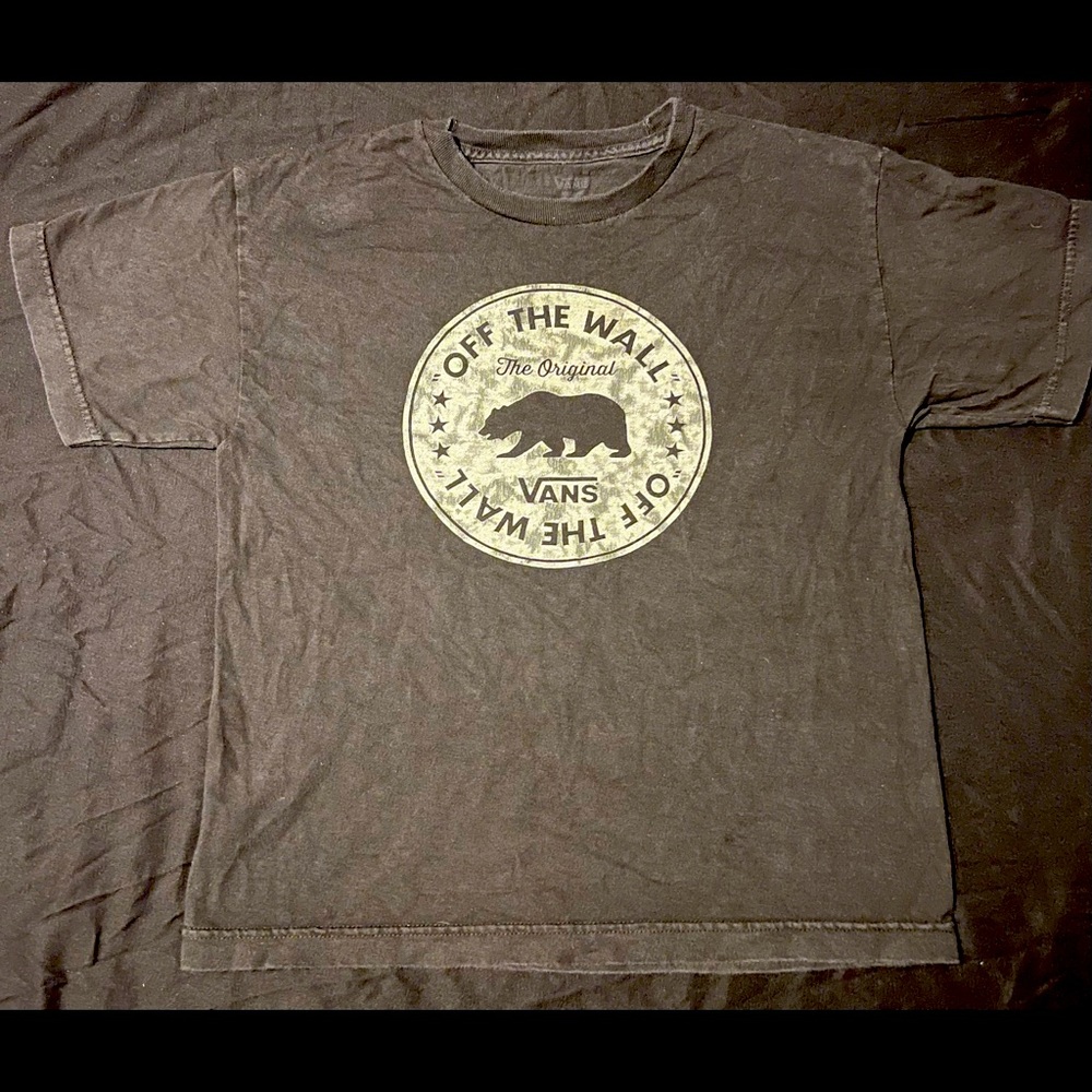 Kids size medium black the original vans “off the wall” bear t-shirt